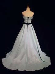 Bridesmaid Dresses Navy Blue, Light Blue A line Long Prom  Dress, Blue  Formal Evening Dresses