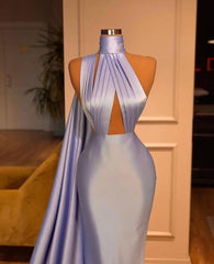 Chic Lilac One-shoulder Mermaid Long Prom Dresses On Sale