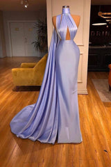 Chic Lilac One-shoulder Mermaid Long Prom Dresses On Sale