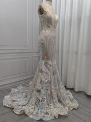 Classic Mermaid Lace Floor-Length Prom Dress On Sale