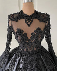 Anpassad svart afrikansk bröllopsklänning, Satin Black Wedding Dress, African Evening Prom Dress