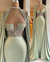 Elegante lange zeemeermin prom -jurken, unieke prom -jurken