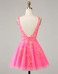 Party Dress Inspiration, Gorgeous A-Line Short Mini Tulle Homecoming Dress With Appliques