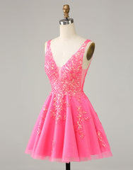 Party Dress Styles, Gorgeous A-Line Short Mini Tulle Homecoming Dress With Appliques