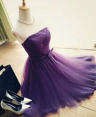 Party Dress Patterns, Cute A Line Tulle Short Prom Dress, Bridesmaid Dress