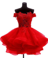 Party Dresses Prom, Mini Tulle Lace Short Prom Dress, Homecoming Dress