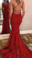 Prom Dress Near Me, Chic Trumpet Spaghetti Straps With Lace Appliques Light Blue Prom Dresses