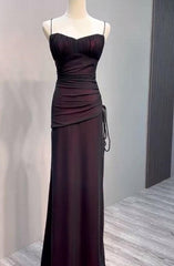 Черная и красная русалка длинное вечернее платье, длинное выпускное платье с щелью для ног
