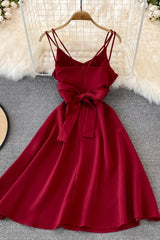 Bridesmaids Dresses Pink, Cute V-Neck Short Dresses, A-Line Fashion Dresses