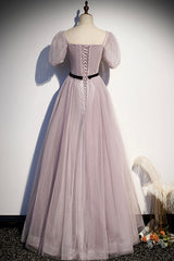 Prom Dresses Sweetheart, A-Line Tulle Long Prom Dresses, Simple Evening Dresses