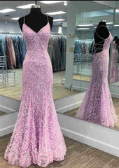 Formal Dress Idea, Gorgeous Mermaid Lilac Prom Dress with Embroidery