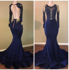 Prom Dress Sales, 2024 Long Sleeves Backless Prom Dresses