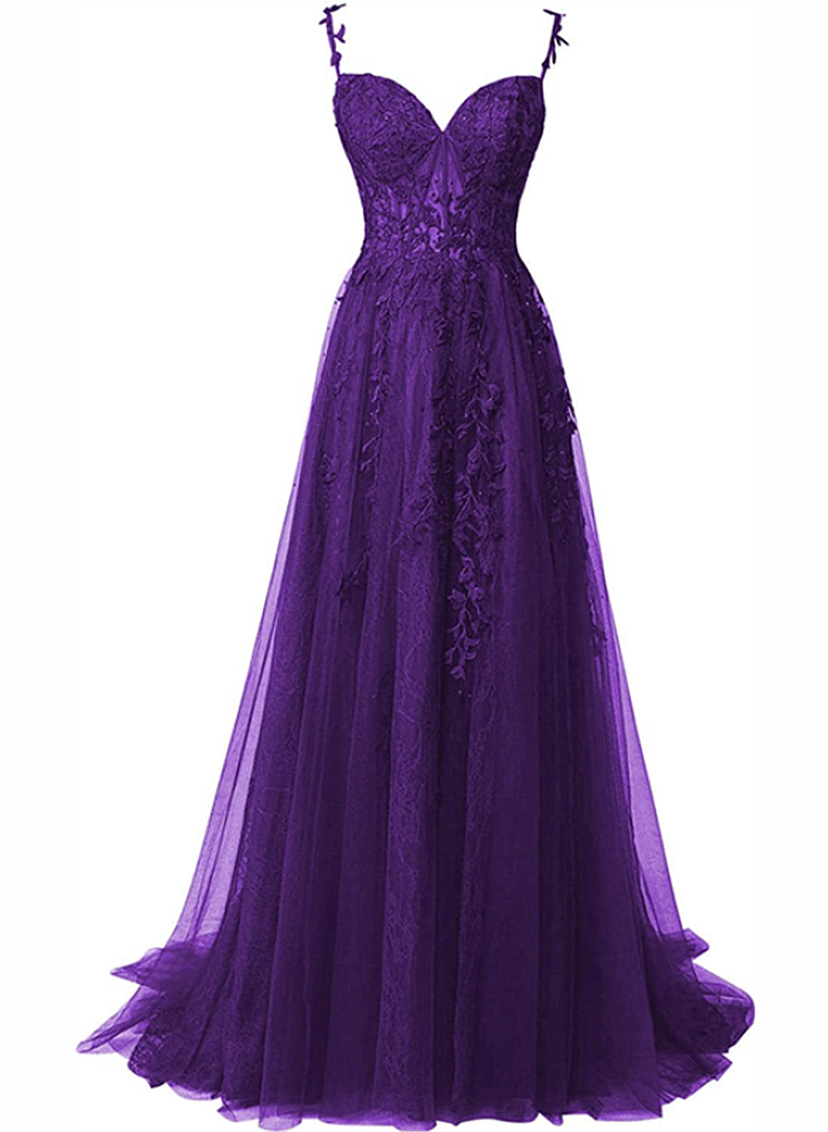 Formal Dress Elegant Classy, Purple A-Line Tulle Off Shoulder Long Prom Dress With Lace, Purple Evening Dress Party Dress