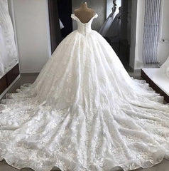 Wedding Dress Under, Amazing Off Shoulder Sweetheart Lace Long 2024 Wedding Dresses