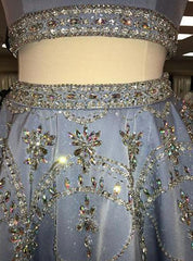Prom Dress 2037, 2024 A-Line/Princess Jewel Neck Sleeveless Cut Out Back Beading Two Piece Cut Short/Mini Homecoming Dresses