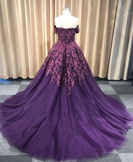 Evening Dress Red, 2024 Off Shoulder Regency Sweetheart Appliques Long Ball Gown Prom Dress
