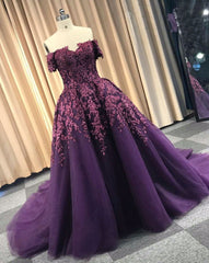 Evening Dress Vintage, 2024 Off Shoulder Regency Sweetheart Appliques Long Ball Gown Prom Dress