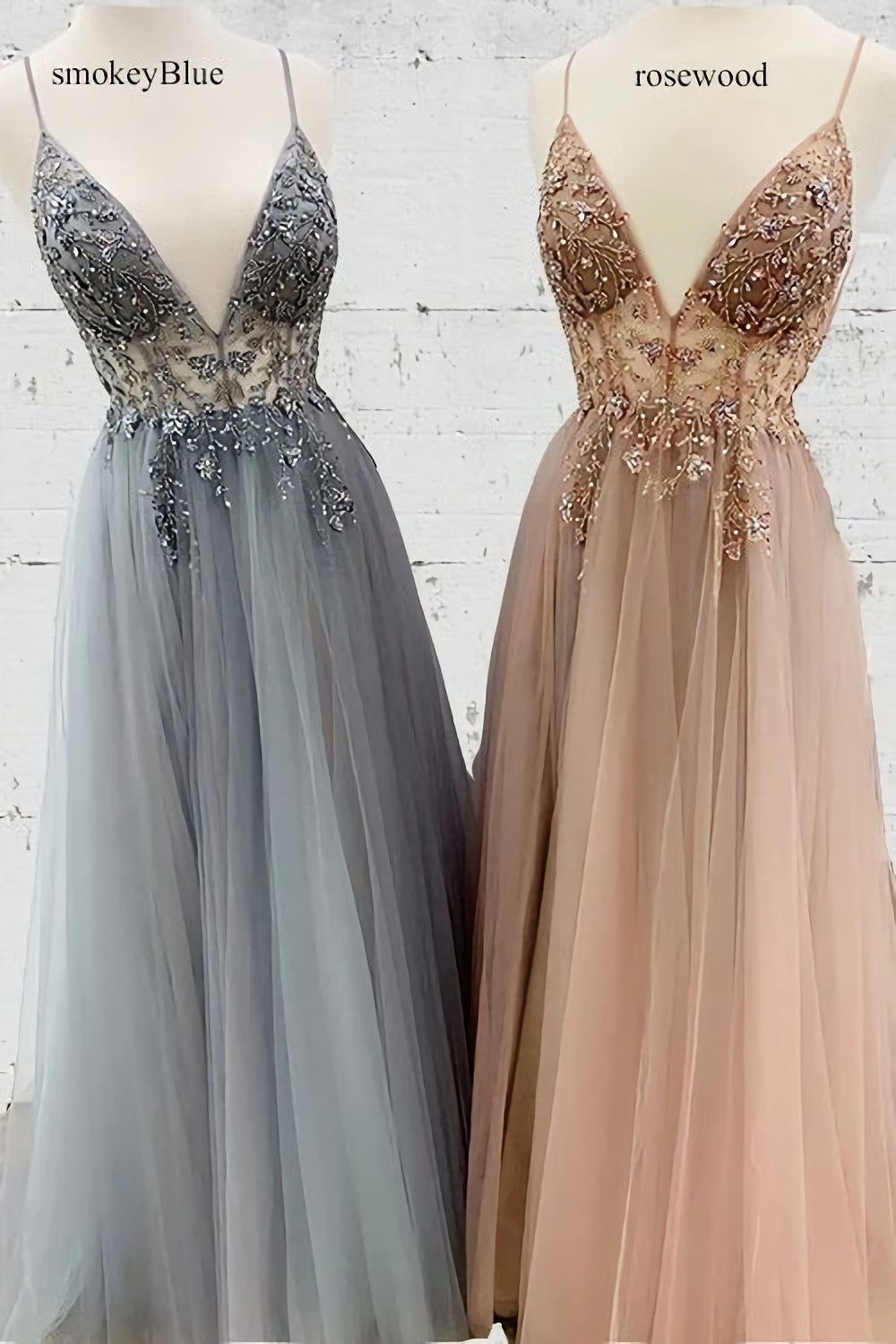 Formal Dresses For Weddings Near Me, 2024 A Line Sweetheart Beaded Blue Long Tulle Prom Dresses