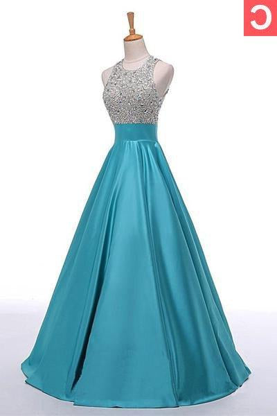Prom Dress Designs, 2024 Gorgeous Red Sequins Floor-Length/Long A-Line/Princess Satin Prom Dresses