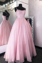 Bridesmaid Dresses Mismatched Summer, Cute Tulle Sequins Long Prom Dresses, A-Line Backless Evening Dresses