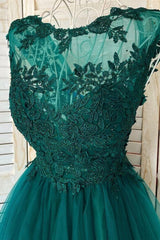 Bridesmaid Dress Online, Green Lace Short Prom Dress, A-Line Homecoming Dress