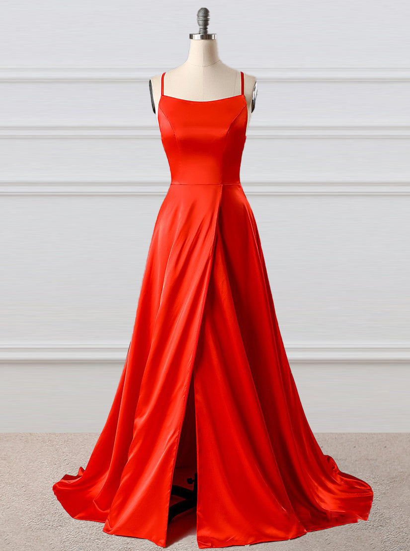 Evening Dresses Online Shopping, A-Line Prom Dresses Side Split Evening Dresses