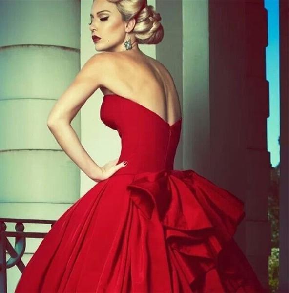 Prom Dress Prom Dresses, Designer Sweetheart Red Ball Dresses