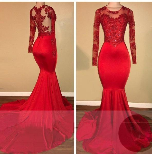 Prom Dress Boho, 2024 Red Mermaid Prom Dresses