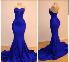 Formal Dresses Websites, Charming Royal Blue Mermaid Long 2024 Prom Dresses