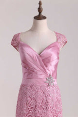 Party Dress Outfits, Two-Piece Pink Backless Mother of the Bride Dress