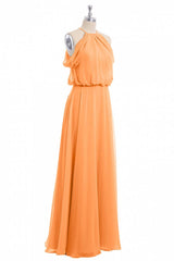 Formal Dress Australia, Sage Green Chiffon Halter Blouson-Style Long Bridesmaid Dress