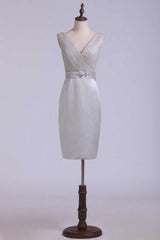 Party Dresses Outfit, Two Piece Grey High Collar Short Mother of the Bride Dress