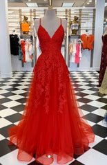 Party Dresses For Babies, Red Lace Prom Dress, Prom Dresses, Evening Dress Formal Gown Graduation Party Dress, 2693