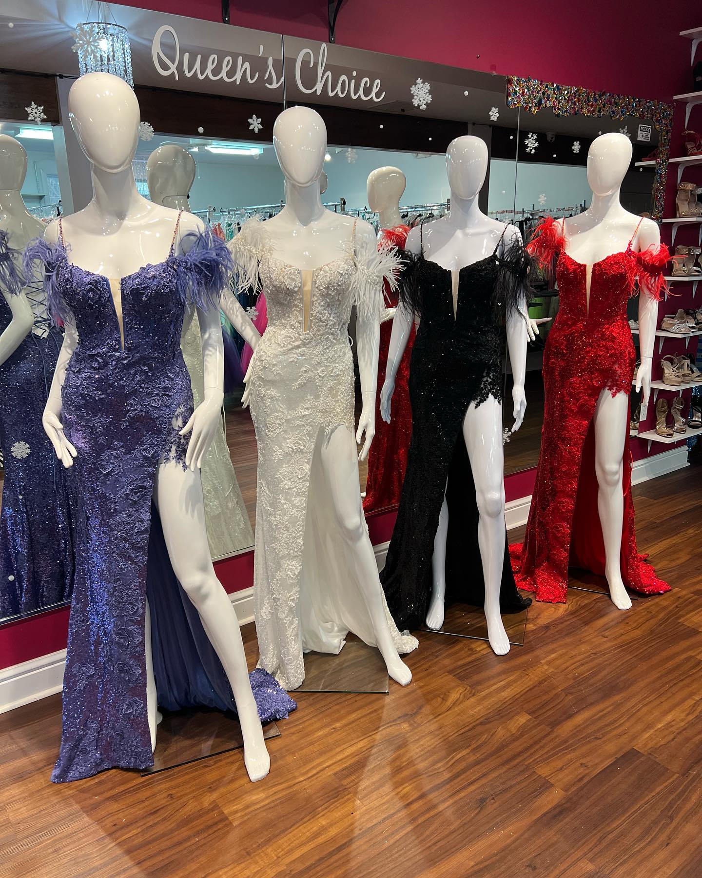 Formal Dress Websites, Sequin Feather Cold-Shoulder Mermaid Long Prom Dress with Slit