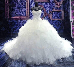 Wedding Dresses 2022, Sweetheart Beaded Multilayer Wedding Dresses