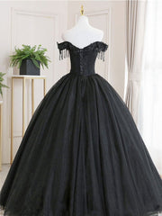 Formals Dresses Short, Black tulle lace long black tulle lace prom dresses