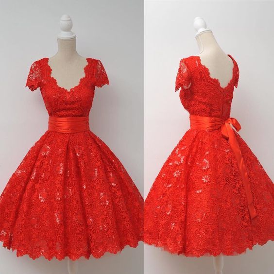 Evening Dress Shops Near Me, red homecoming dress lace homecoming dress cute homecoming dress