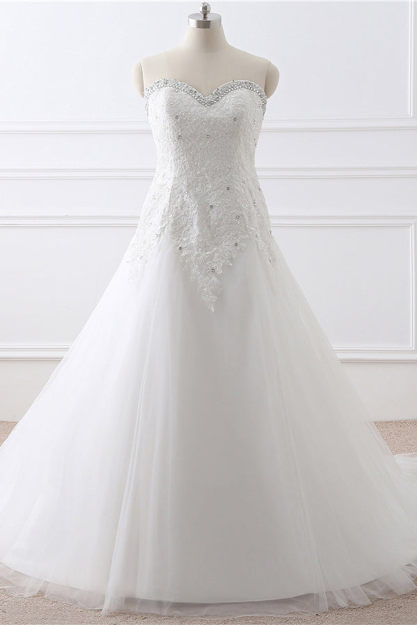 Wedding Dresses 2026, Sweetheart Long White Long Wedding Dress