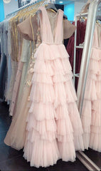 Formal Dress Fall, Pink prom dresses,long  party dress