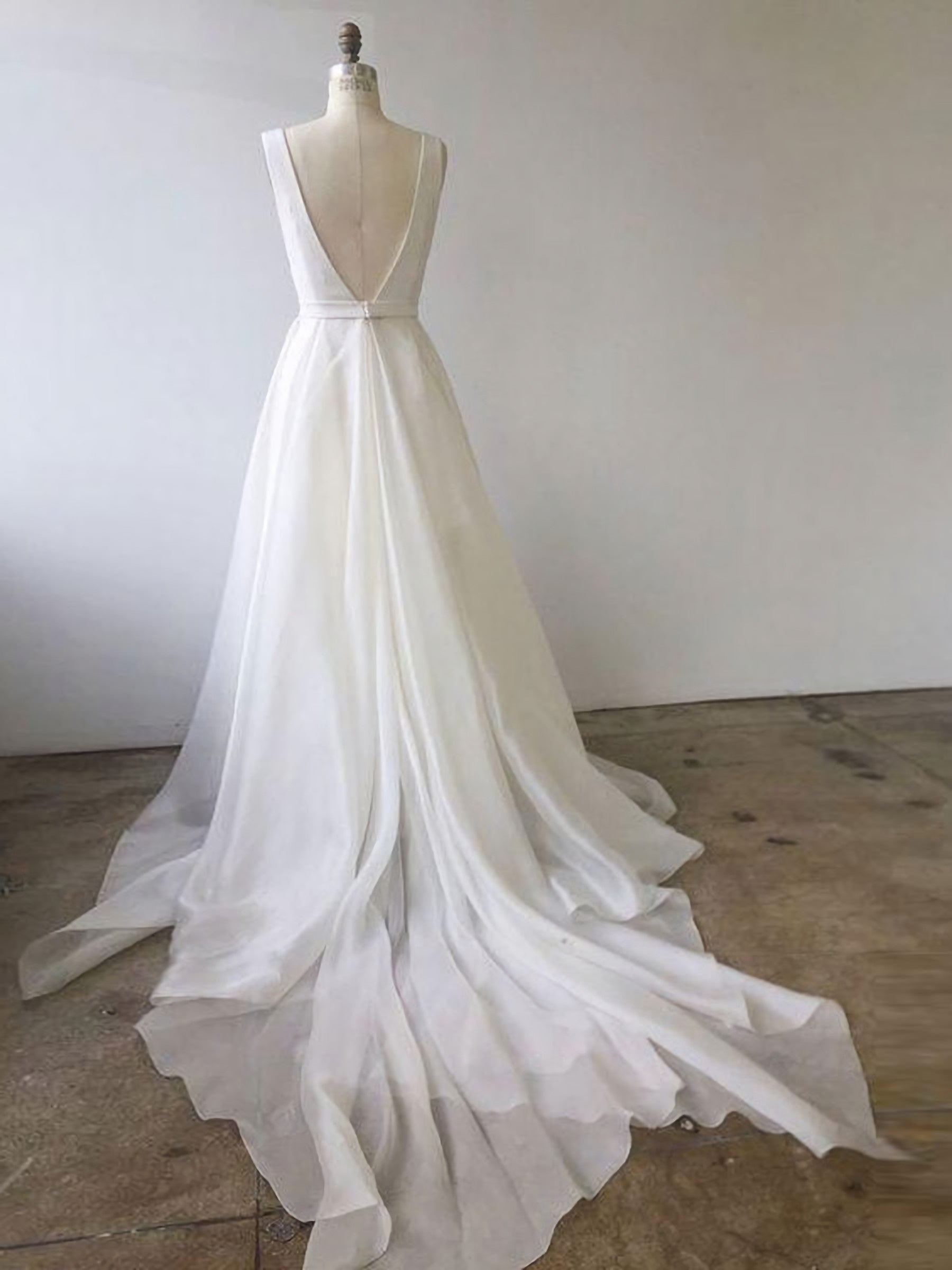Bridesmaid Dress Purple, Simple White V Neck Tulle Long Prom Dress, White Evening Dress