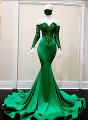 Formal Dress Attire, Green prom dresses, sparkly evening dresses, mermaid prom dresses
