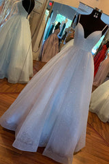 Formal Dresses With Sleeve, Elegant Straps Lace-Up Back Blush Long Prom Dress