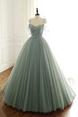 Evening Dress Vintage, Romantic Tulle Long Ball Gown