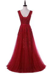 Prom Dress Uk, A-line Tulle Grey Long Prom Dress