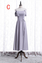 Vacation Dress, Elegant Lavender Long Mismatch Bridesmaid Dress