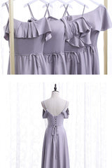 Sparklie Prom Dress, Elegant Lavender Long Mismatch Bridesmaid Dress
