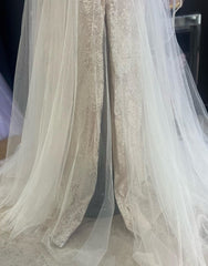 Wedding Dresses Brides, A-Line Sweetheart Neckline Tulle Wedding Dress With Appliques