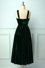 Bridesmaids Dress Under 112, Straps Dark Green Velvet Dress