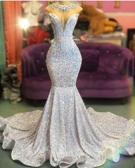 Evening Dress Wholesale, Glamorous Sequins Mermaid Long Evening Prom Dress Online