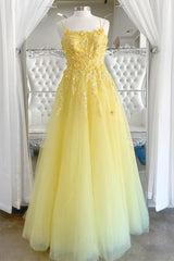 Homecoming Dresses Black Girl, Princess Yellow A-line Sequins and Floral Long Prom Gown